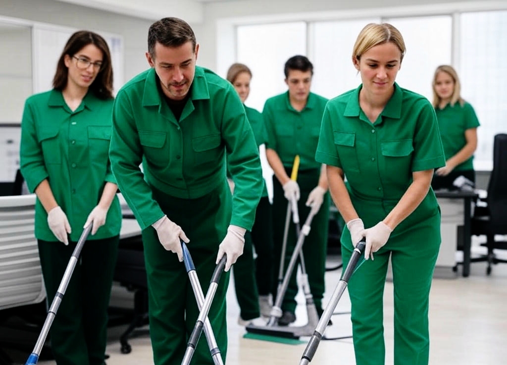 Infographic revealing expert office cleaning secrets and techniques.
